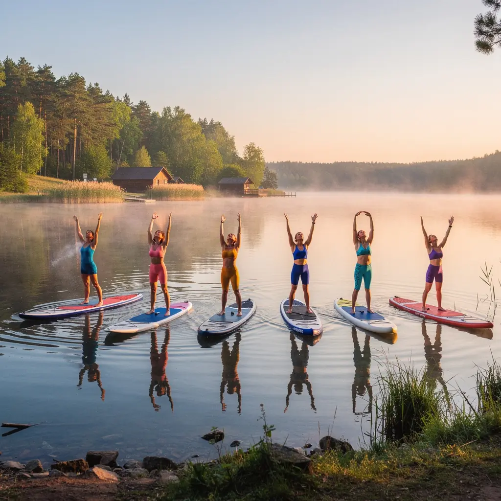 Kobieta wykonująca asanę w synchronizacji z oddechem.